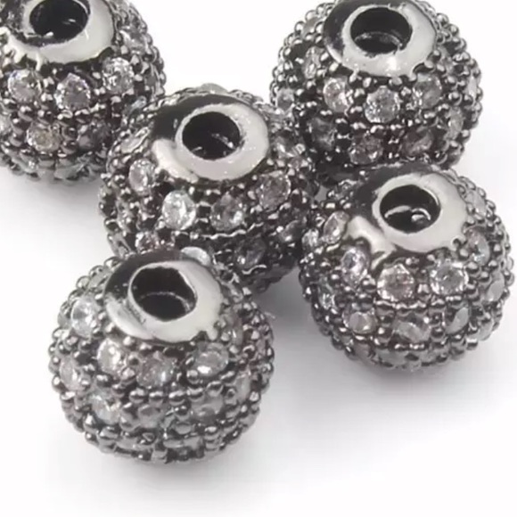 Dainty cz choker Boho chic cubic zirconia 3 disco ball boho rock trendy necklace - Picture 7 of 12